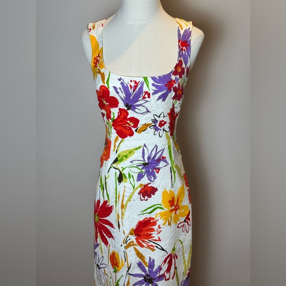Dolce & Gabbana Floral Print Knee-Length Dress Size 4/6 - Picture 7 of 11
